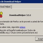 Video DownloadHelper, para descargar videos de YouTube, MegaVideo y otros Video DownloadHelper - Acerca de...