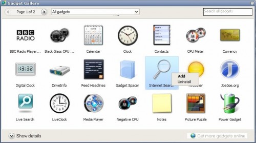 Barra Lateral de Windows Vista en Xp - Gadgets
