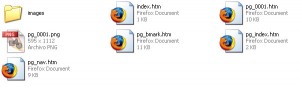Some PDF to HTML  Converter - Archivos resultantes